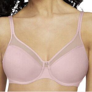 Bali One Smooth U Ultra Light Bra, Underwire T-shirt Bra #3439 Pink 40D NWT